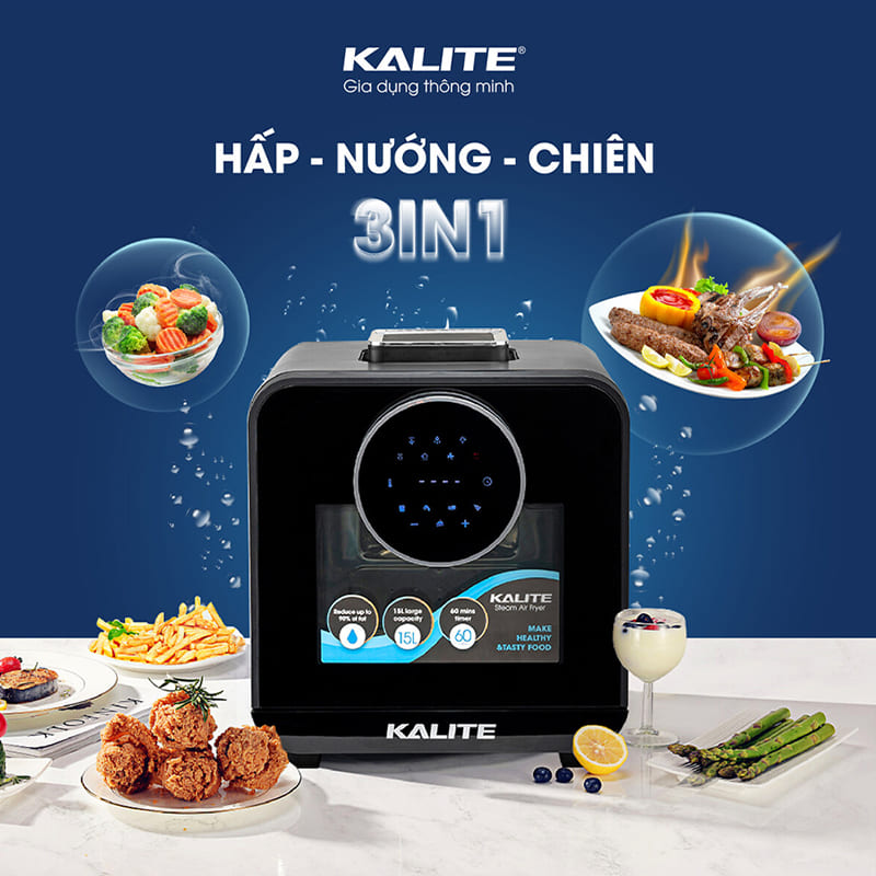 chức năng Nồi chiên hơi nước Kalite Steam Star  HELLOCOOK