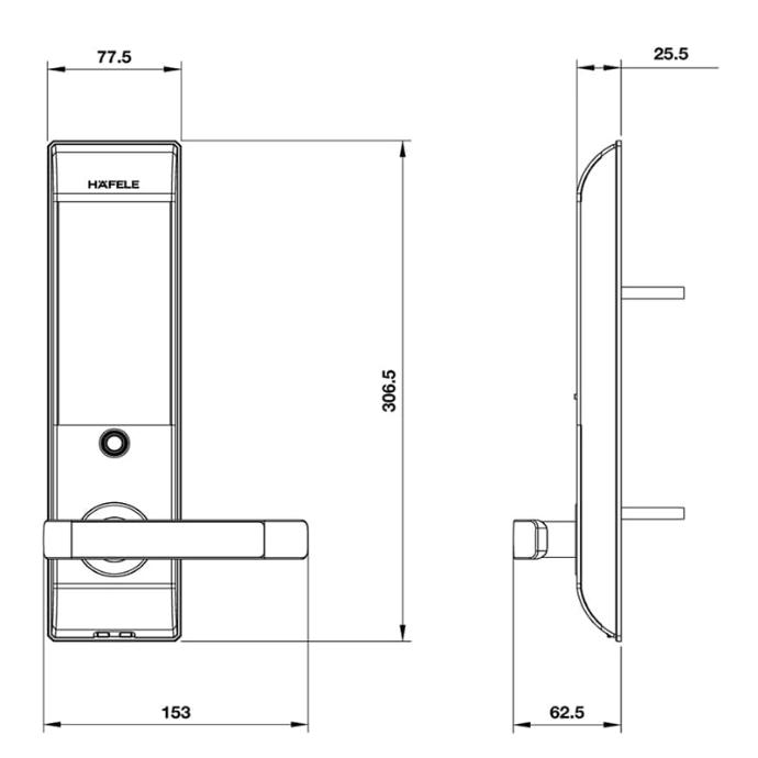 thông số kỹ thuật Khóa điện tử Hafele DL7900 hellocook