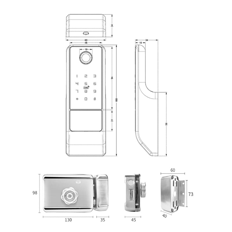 Khoá cổng vân tay TOHO TH758 HELLOCOOK