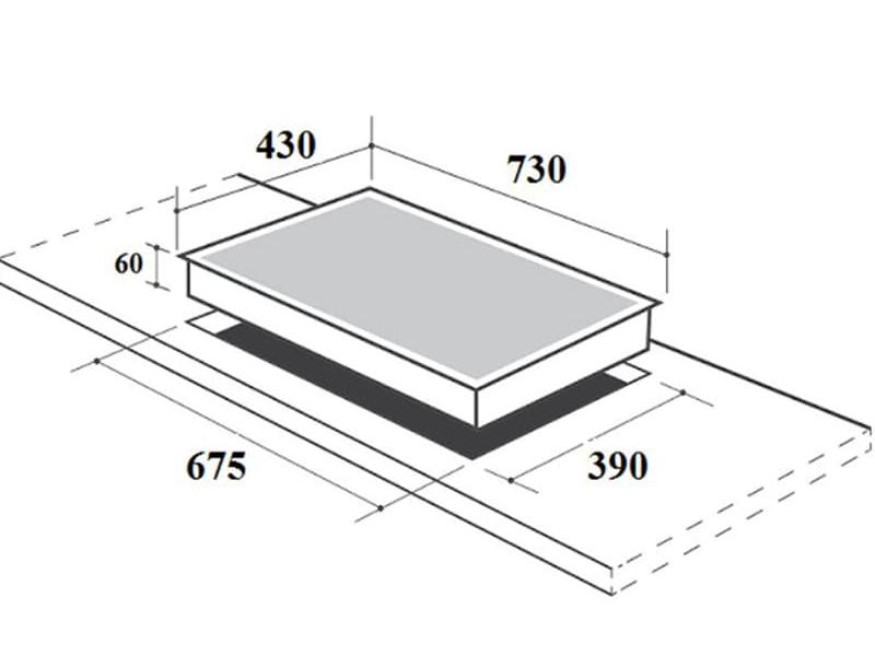 kích thước bếp từ canzy cz 757ih hellocook