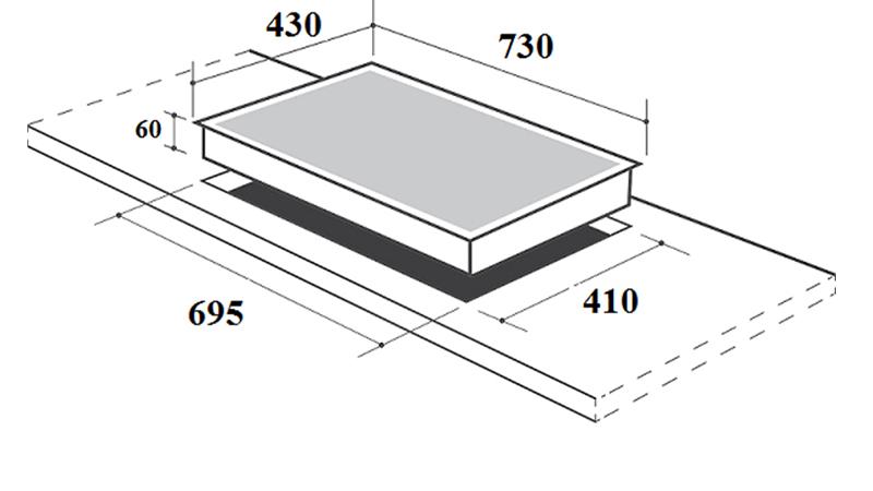 kích thước bếp từ canzy cz ml883h hellocook