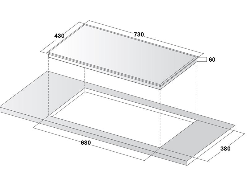 kích thước  bếp từ canzy cz ml86a hellocook