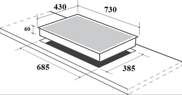 kích thước bếp từ canzy cz 79dt hellocook