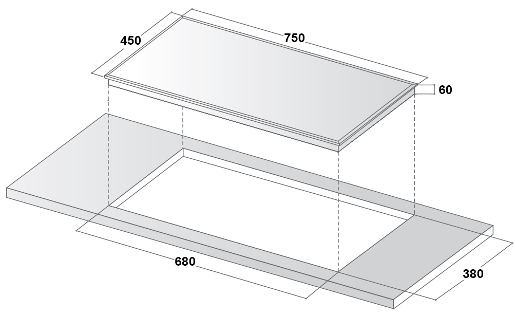 kích thước bếp điện từ canzy cz tl67b hellocook