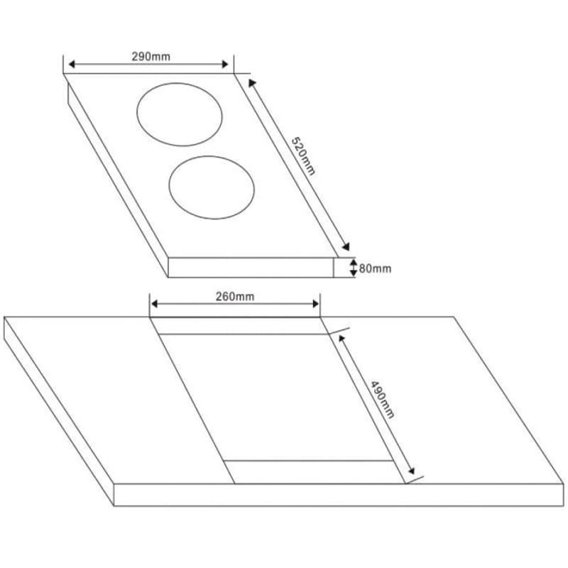 kích thước  Bếp từ Spelier SPM 660I hellocook