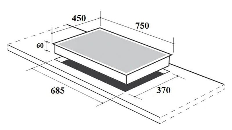 kích thước điện từ Canzy CZI 9922P hellocook